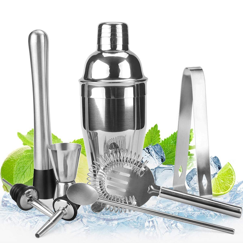 Shaker à cocktail Upors inox 550/750 ml avec mudler, jigger et cuillère