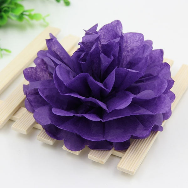 Pompons en papier de soie multicolores 10/15/20 cm – Décoration fête