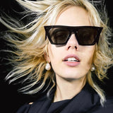 Evrfelan Retro Square Sunglasses Brand Desinger Cat Eye Sun Glasses Women Eyewear Chic Big Frame Glasses for Women oculos UV400