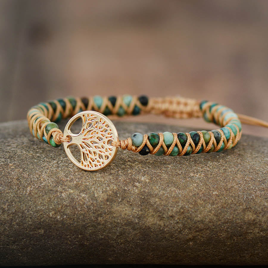 Bracelet Arbre de Vie Africain - Tressé Yoga Amitié