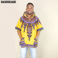 Sweat à Capuche Dashiki Homme Jaune - Africain