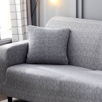Lot de 2 housses de coussin 45x45 cm assorties canapé et literie