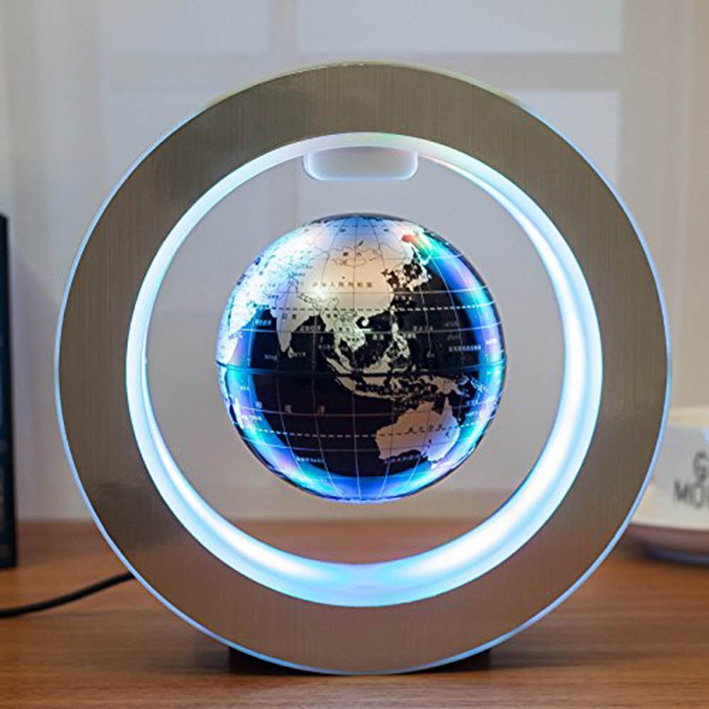 Globe terrestre en lévitation magnétique avec lumière LED