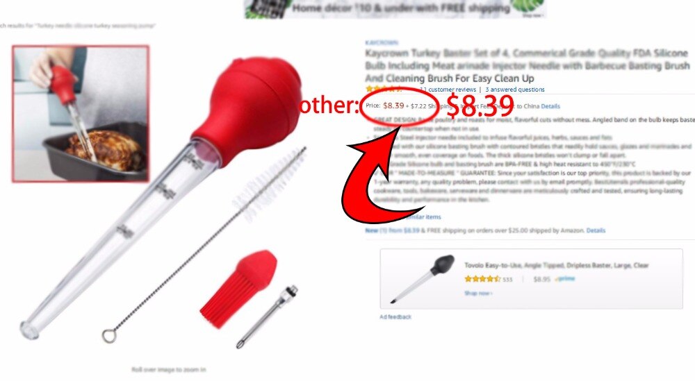 Kit de 4 poires à jus silicone avec injecteur et pinceau – Barbecue facile