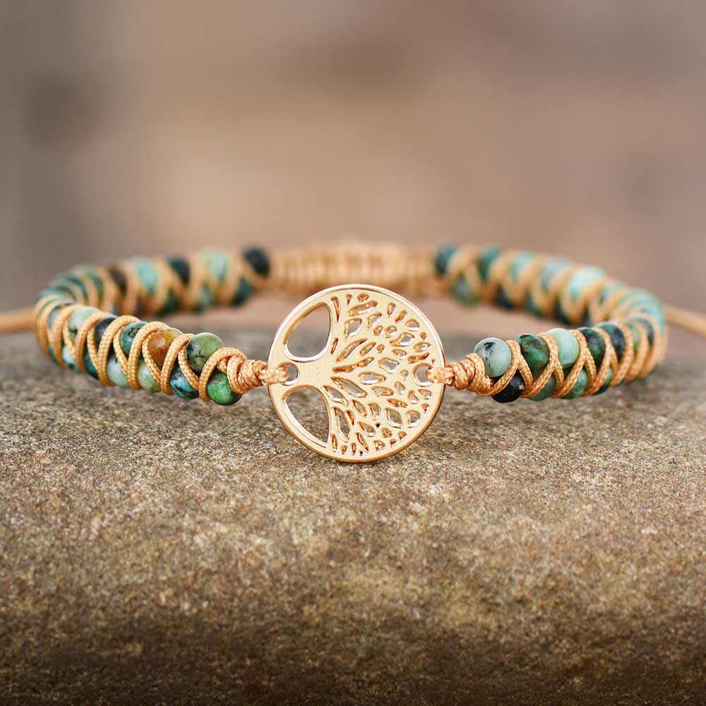 Bracelet Arbre de Vie Africain - Tressé Yoga Amitié