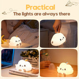 Baby Night Light with Touch Sensor Soft LED Wall Nursery Lamp LED Cloud Nightlight for Kids Children Birthday Gift Room Decor