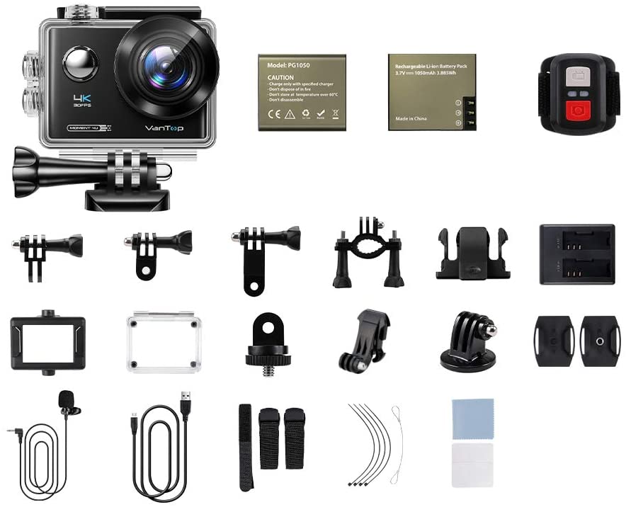 Caméra Action VanTop D4UQ 4K 20MP - WiFi Tactile Étanche