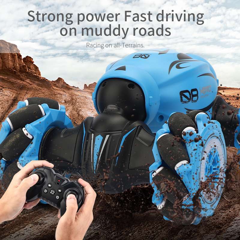 Voiture RC D876 1/16 4WD – Induction gestuelle, lumières et musique