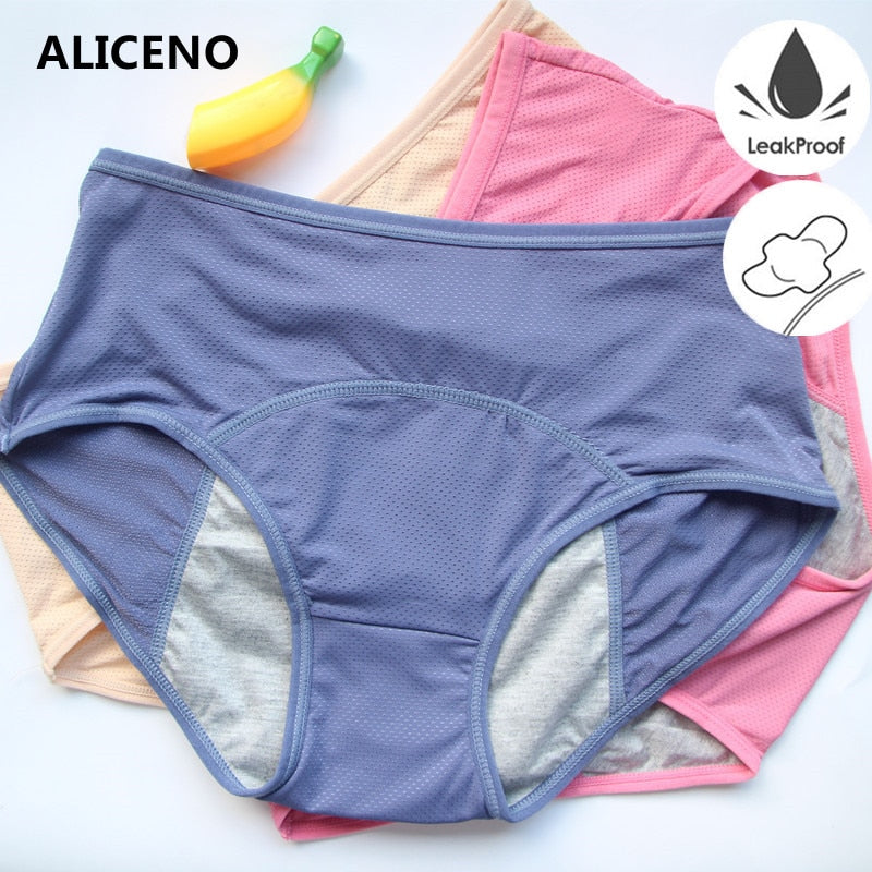Culotte menstruelle grande taille L-5XL taille haute – Anti-fuite respirante