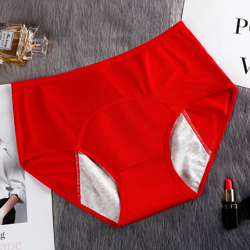Culotte menstruelle coton taille haute anti-fuite – Grande taille jusqu'à 6XL