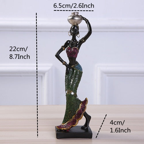 Figurine Résine Femme Africaine Ethnique - Décoration Vintage Maison 2