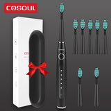 Dentists Recommend Professional Sonic Electric Toothbrush 5 Modes Protect Gums Rechargeable Waterproof Toothbrush Box as Gift
