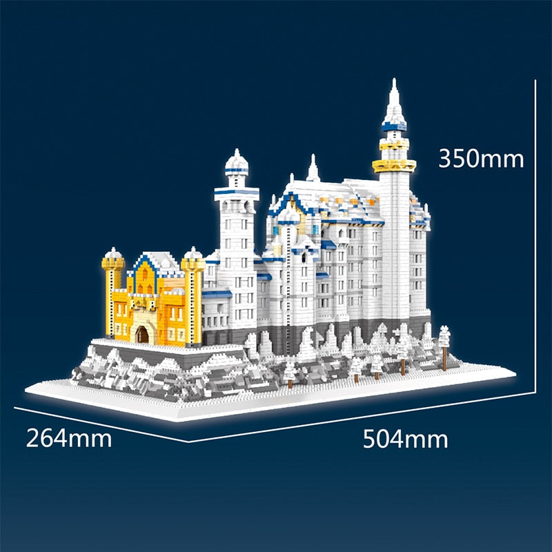 Château de neige en blocs micro 8288 pièces – Construction architecture