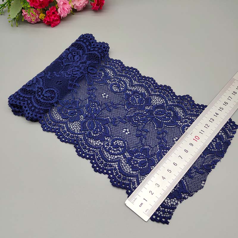 Ruban Dentelle Élastique Fleuri Africain - 15cm Couture DIY 2