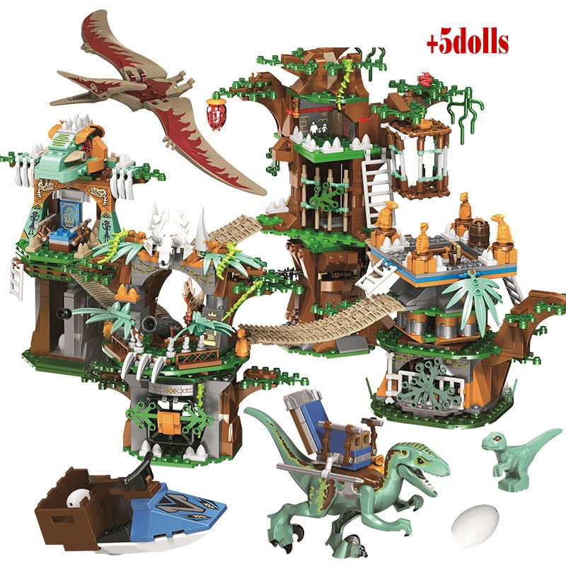 Jeu de construction Erbo 1000 pièces – Maison dinosaures Jurassic World