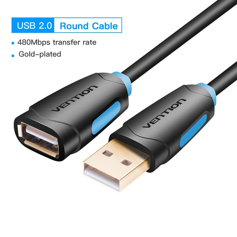 Câble d'extension USB 3.0 Vention – Compatible TV, SSD, Xbox, PC, laptop
