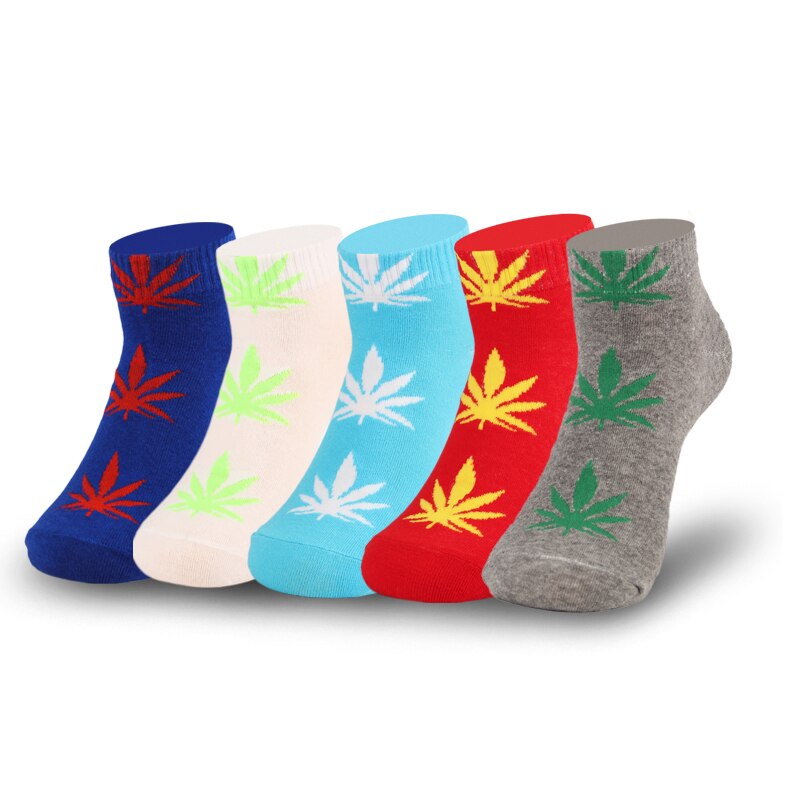 Lot de 5 paires de chaussettes fantaisie homme – Style Harajuku casual