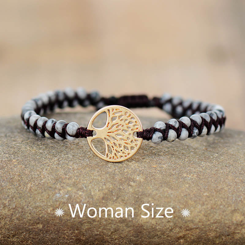Bracelet Arbre de Vie Africain - Tressé Yoga Amitié