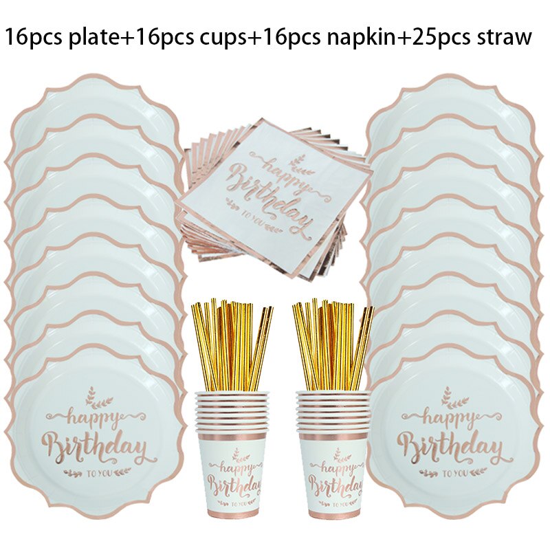 Vaisselle jetable Meidding dorée à pois – Assiettes et serviettes fête