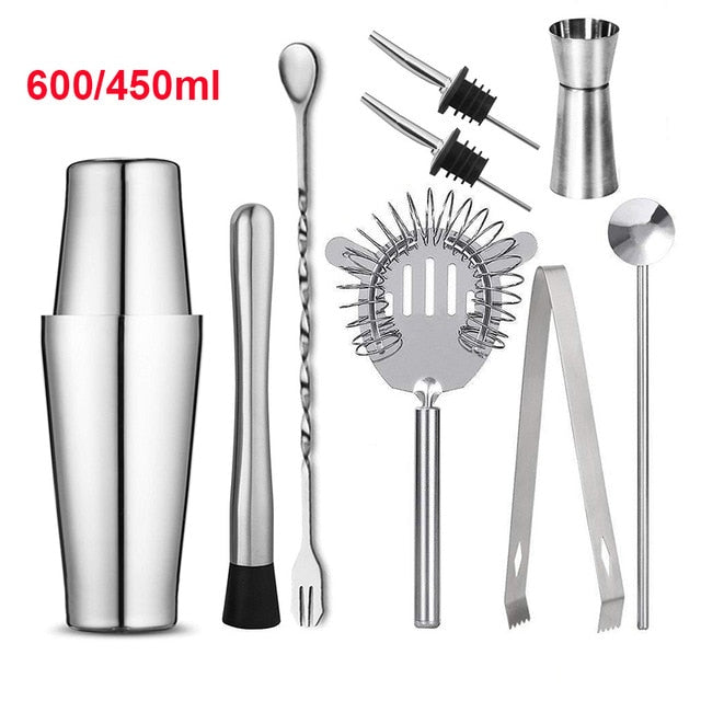 Shaker à cocktail Upors inox 550/750 ml avec mudler, jigger et cuillère