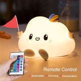 Baby Night Light with Touch Sensor Soft LED Wall Nursery Lamp LED Cloud Nightlight for Kids Children Birthday Gift Room Decor