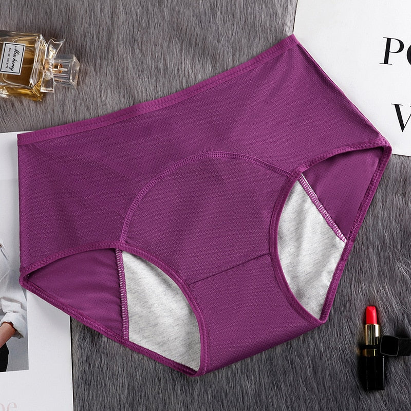 Culotte menstruelle coton taille haute anti-fuite – Grande taille jusqu'à 6XL