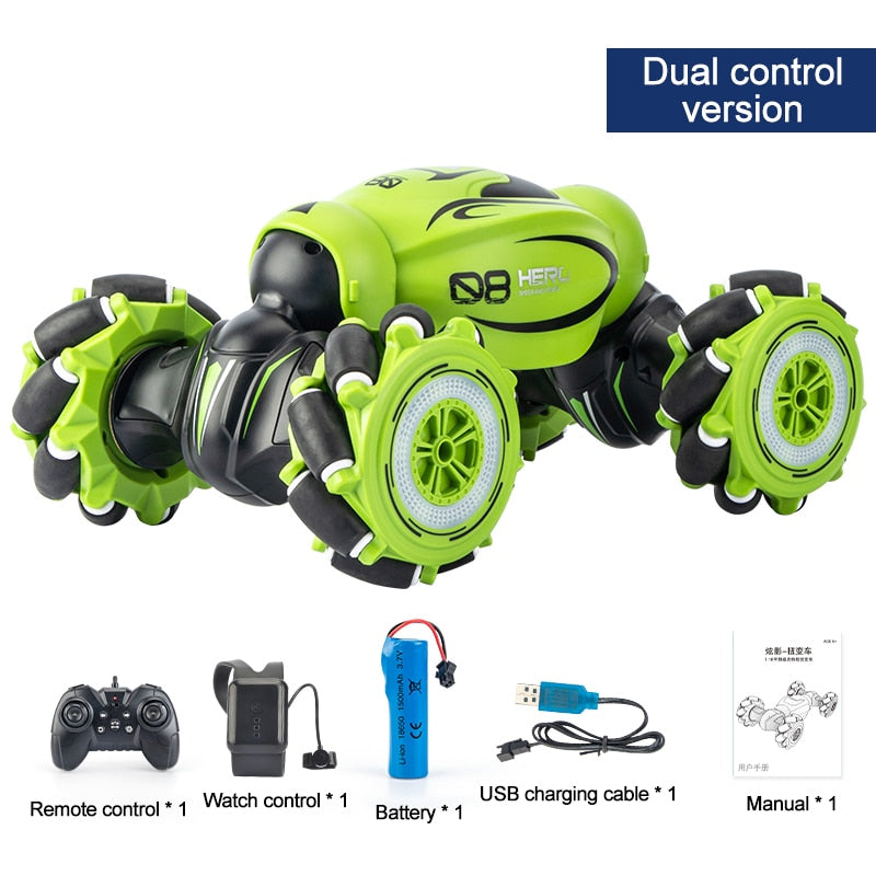 Voiture RC D876 1/16 4WD – Induction gestuelle, lumières et musique