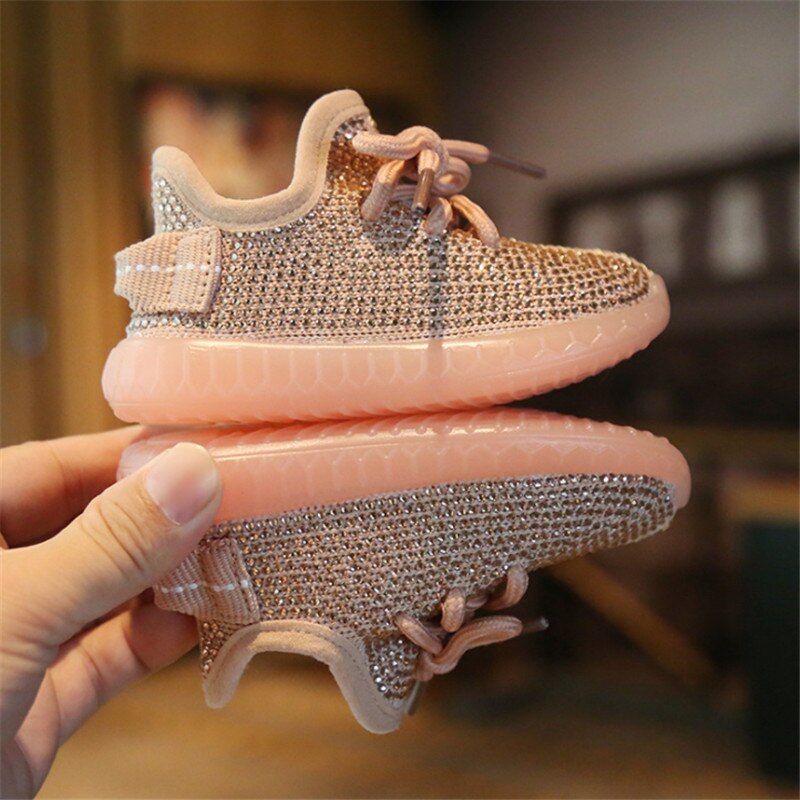 Chaussures bébé Aogt avec strass – Baskets souples garçon et fille