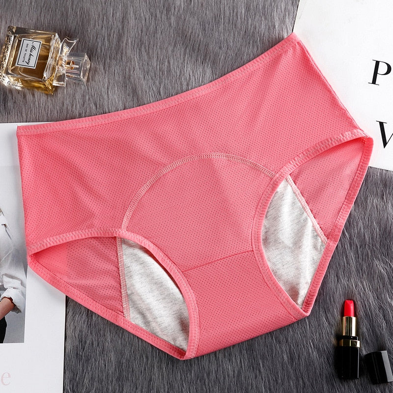 Culotte menstruelle coton taille haute anti-fuite – Grande taille jusqu'à 6XL