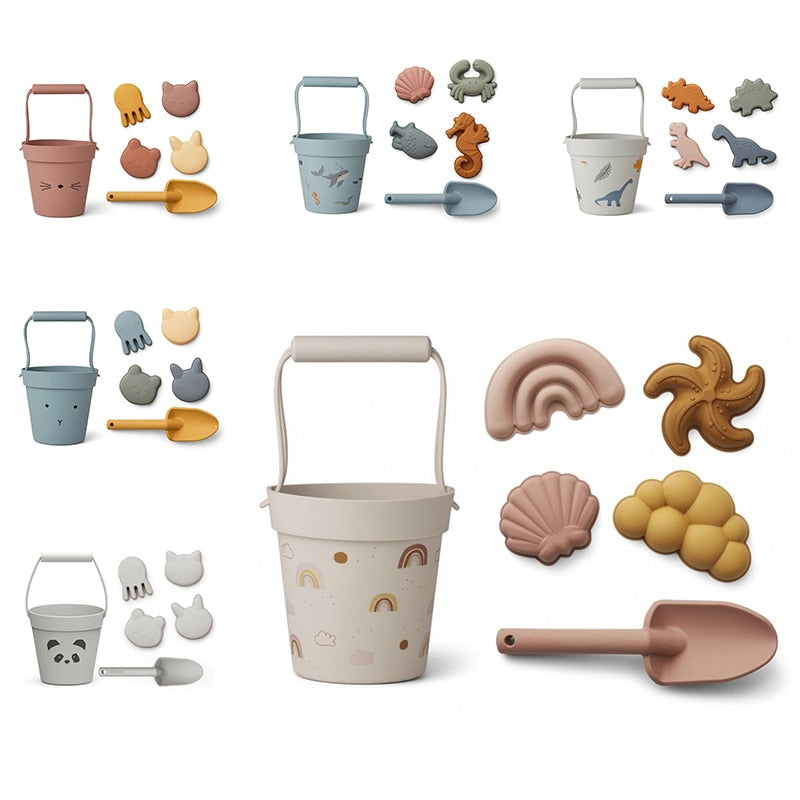 Jouet de plage pour enfant – Moules à sable animaux et accessoires bain