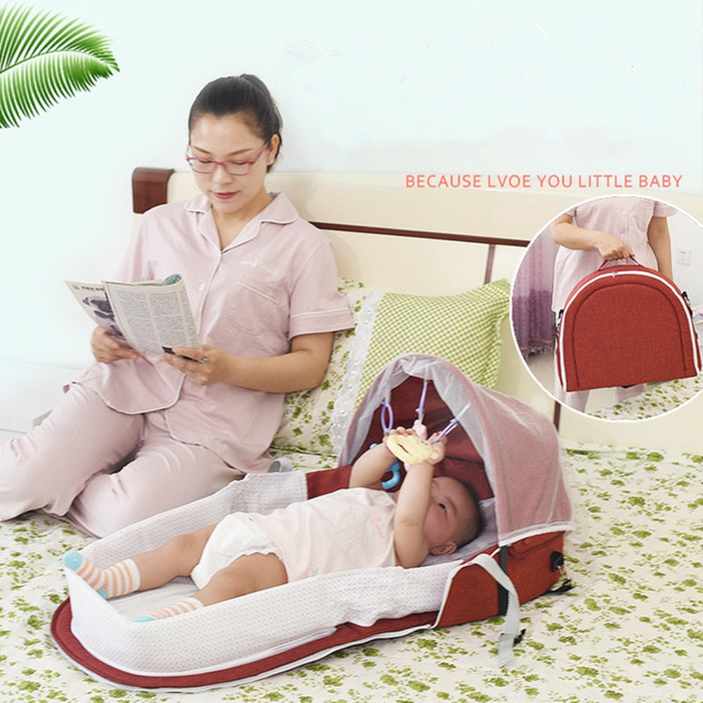 Lit bébé portable pliable avec moustiquaire pour voyage