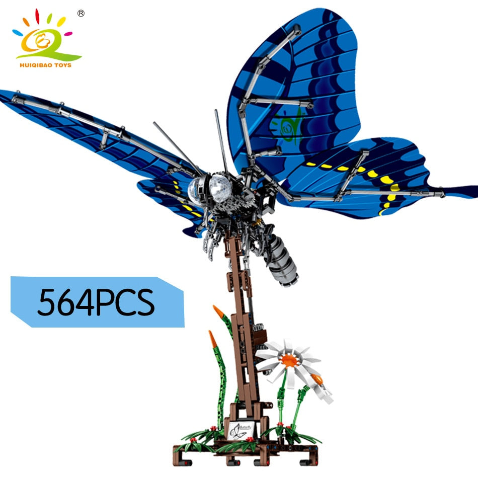 Jeu de construction Huiqibao insectes – Abeille, papillon et libellule