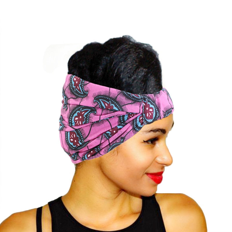 Headband Imprimé Africain Torsadé - Bandeau Cheveux Femme 2
