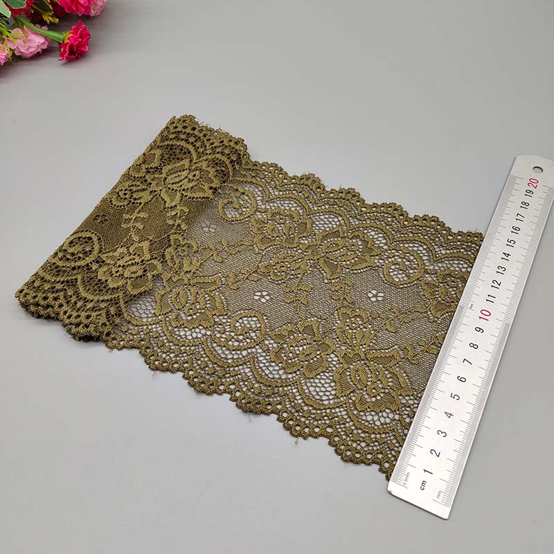 Ruban Dentelle Élastique Fleuri Africain - 15cm Couture DIY 2