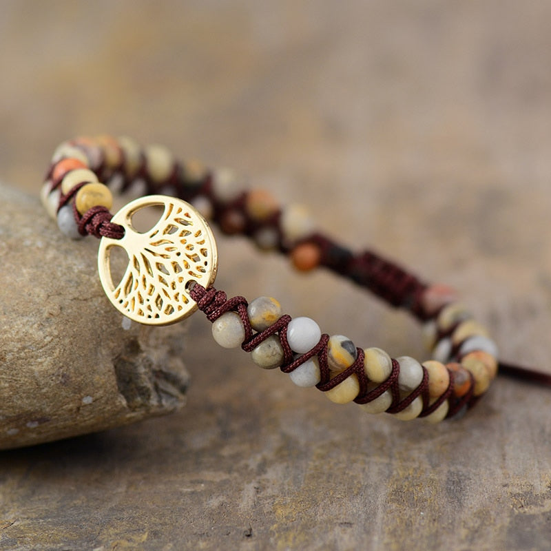 Bracelet Arbre de Vie Africain - Tressé Yoga Amitié