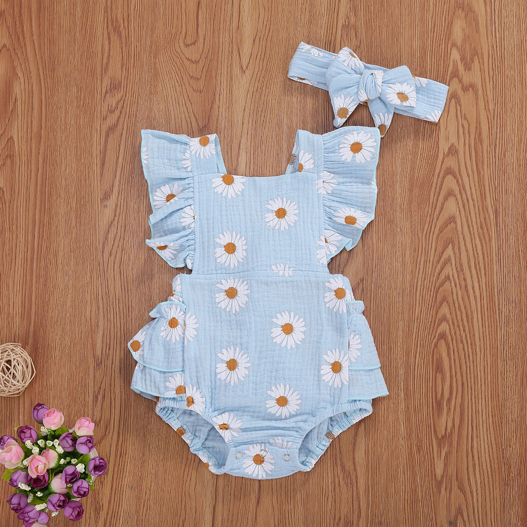 Barboteuse florale bébé – Confort et style pour nouveau-né