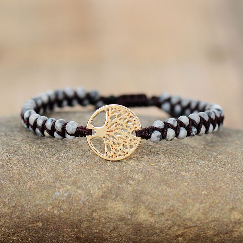 Bracelet Arbre de Vie Africain - Tressé Yoga Amitié