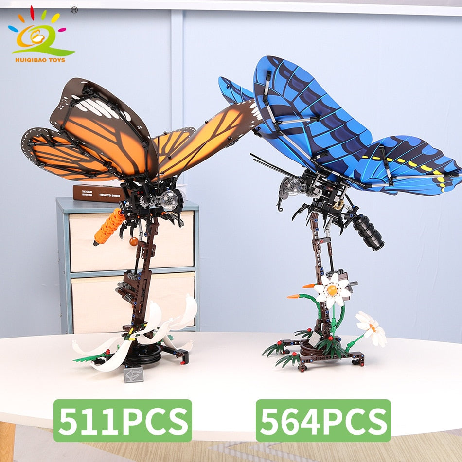 Jeu de construction Huiqibao insectes – Abeille, papillon et libellule