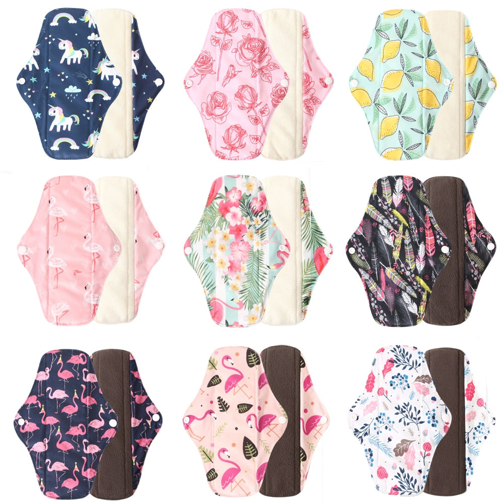 Protège-slip lavable Ohbabyka charbon de bambou – Serviette réutilisable