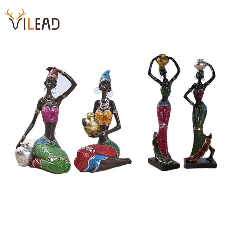 Figurine Résine Femme Africaine Ethnique - Décoration Vintage Maison 2