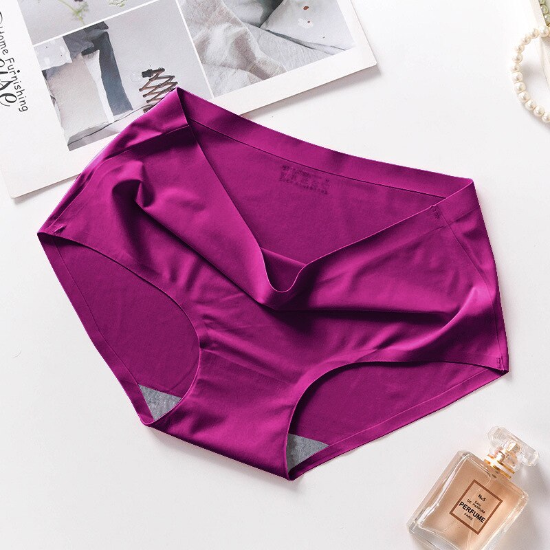 Culotte sans couture en soie de glace taille mi-haute – Respirante femme