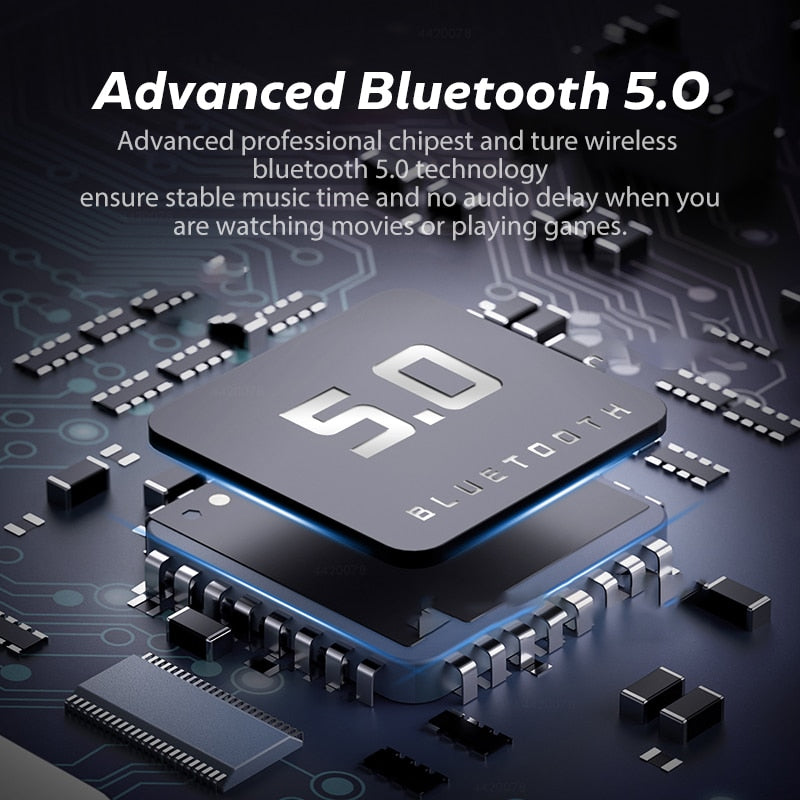 Écouteurs Bluetooth TWS sport imperméables avec micro et contrôle tactile
