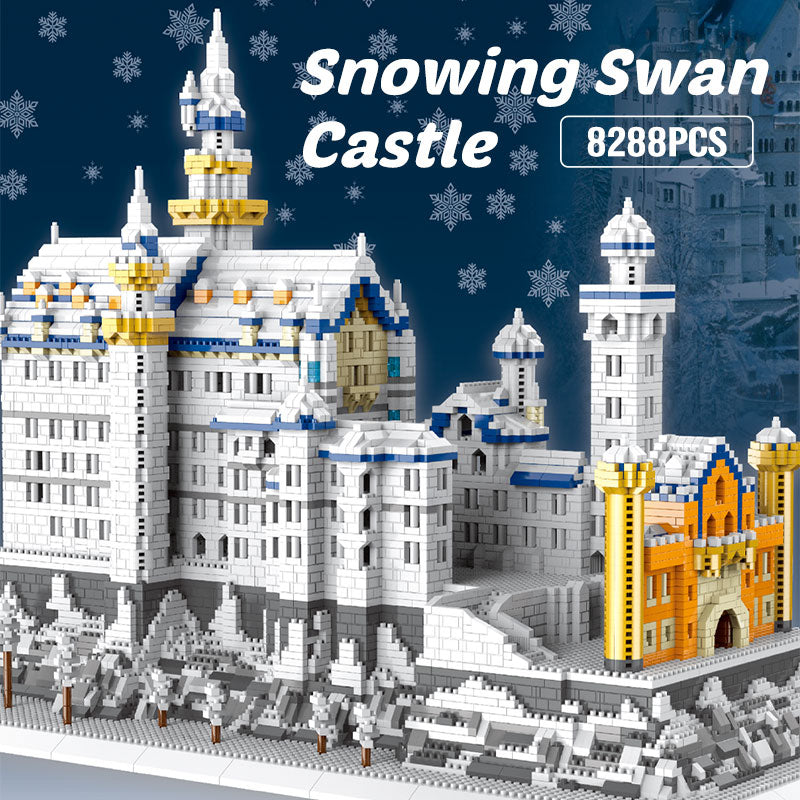 Château de neige en blocs micro 8288 pièces – Construction architecture