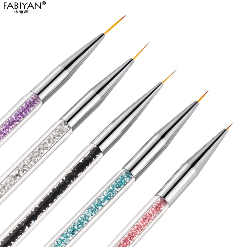 Lot de 5 stylets nail art double embout – Peinture gel UV et strass