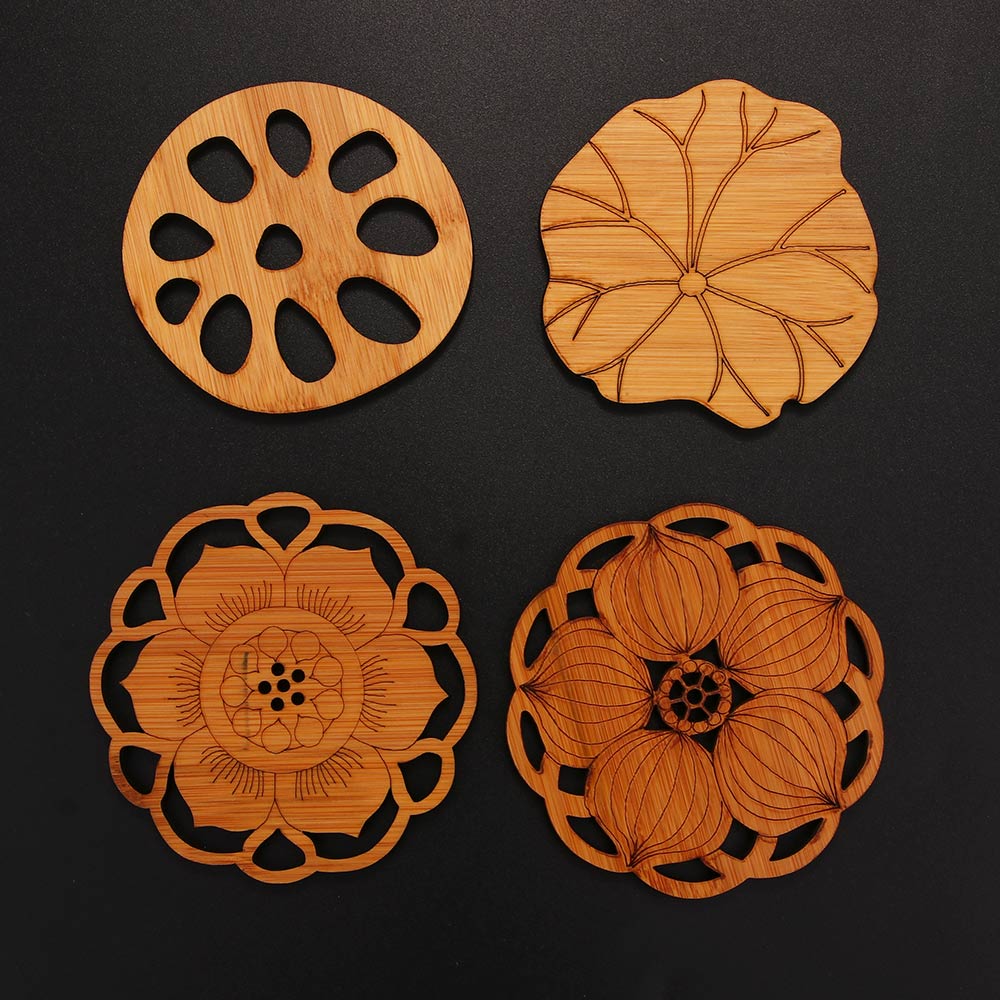 Dessous-de-Verre Bois Lotus - Set Table Cuisine Salon