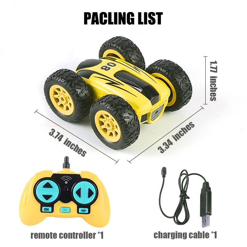 Voiture RC 3,7 pouces 2,4 GHz double face – Drift, flip 360°, tout-terrain