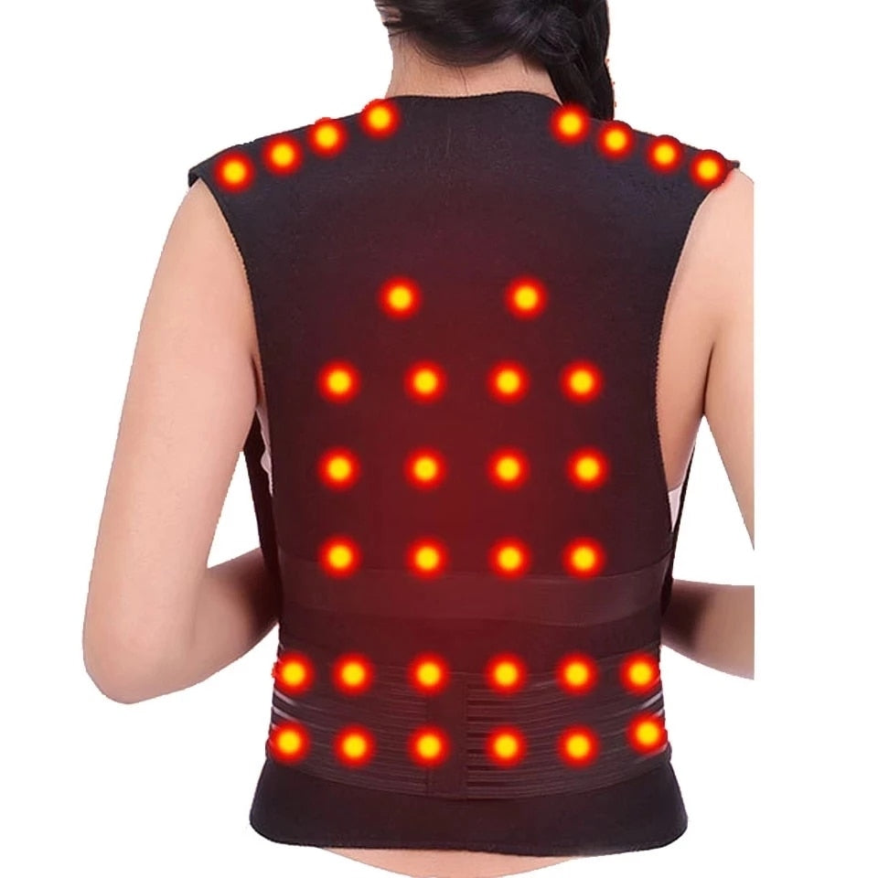 Ceinture lombaire chauffante tourmaline – Correcteur de posture dos et épaule