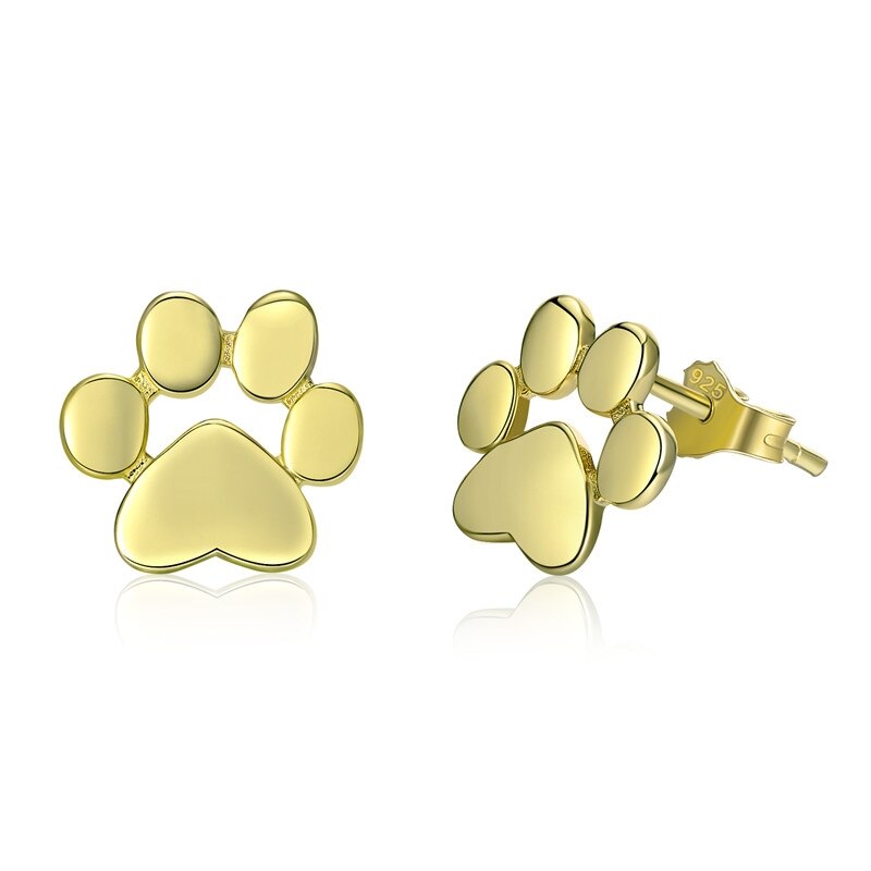 Boucles d'oreilles argent 925 Bamoer empreinte de patte – SCE407