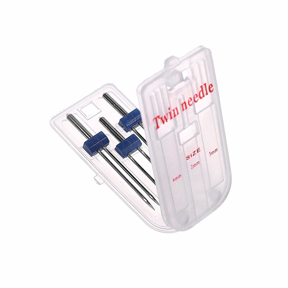 Lot de 3 aiguilles doubles et pied fronceur 9 rainures – Machine à coudre