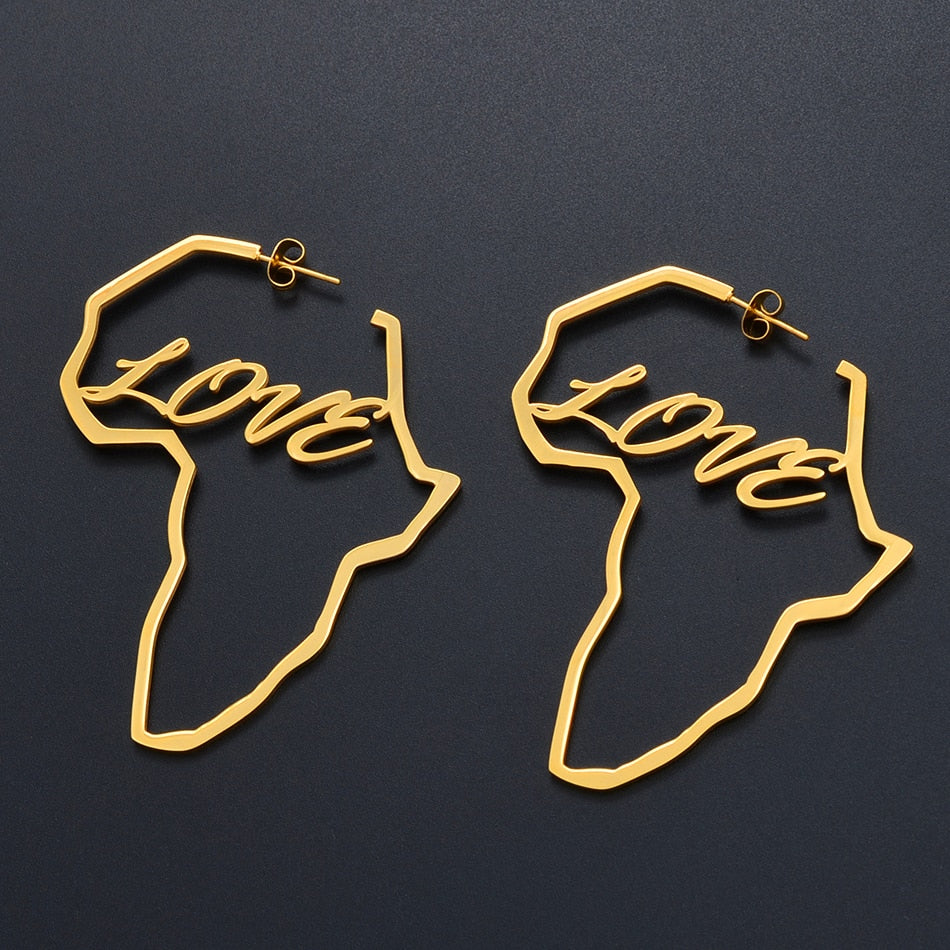 Boucles d'Oreilles Symbole Adinkra Nyame Anniyo - Bijou Africain Doré 3